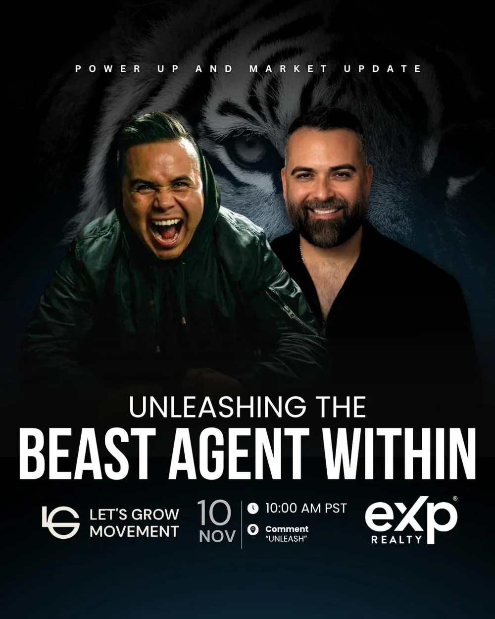Original Let’s Grow Movement flyer: Unleashing the Beast Agent Within