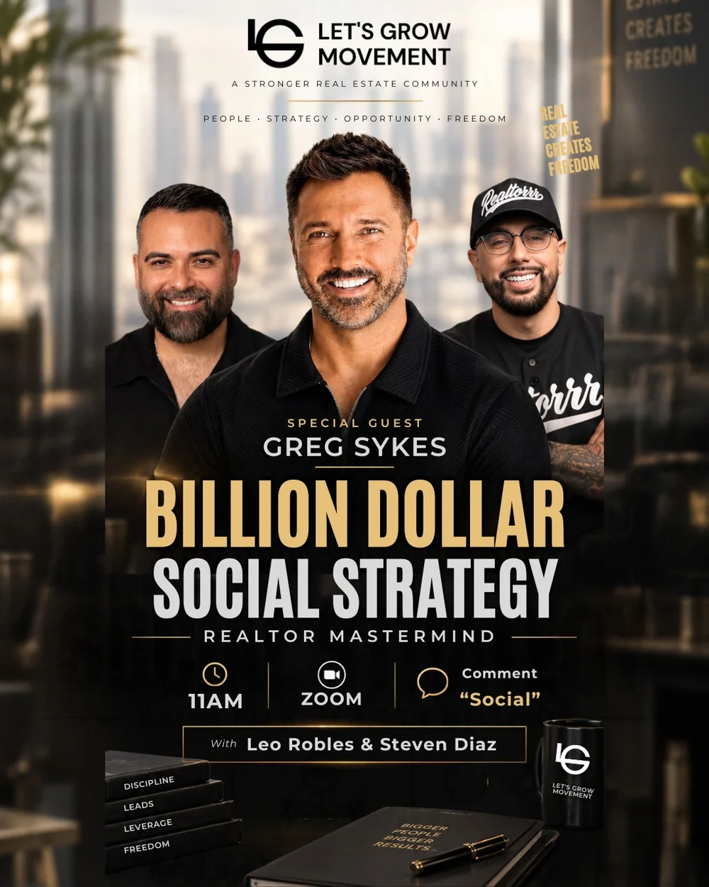 Original Let’s Grow Movement flyer: Social Strategy
