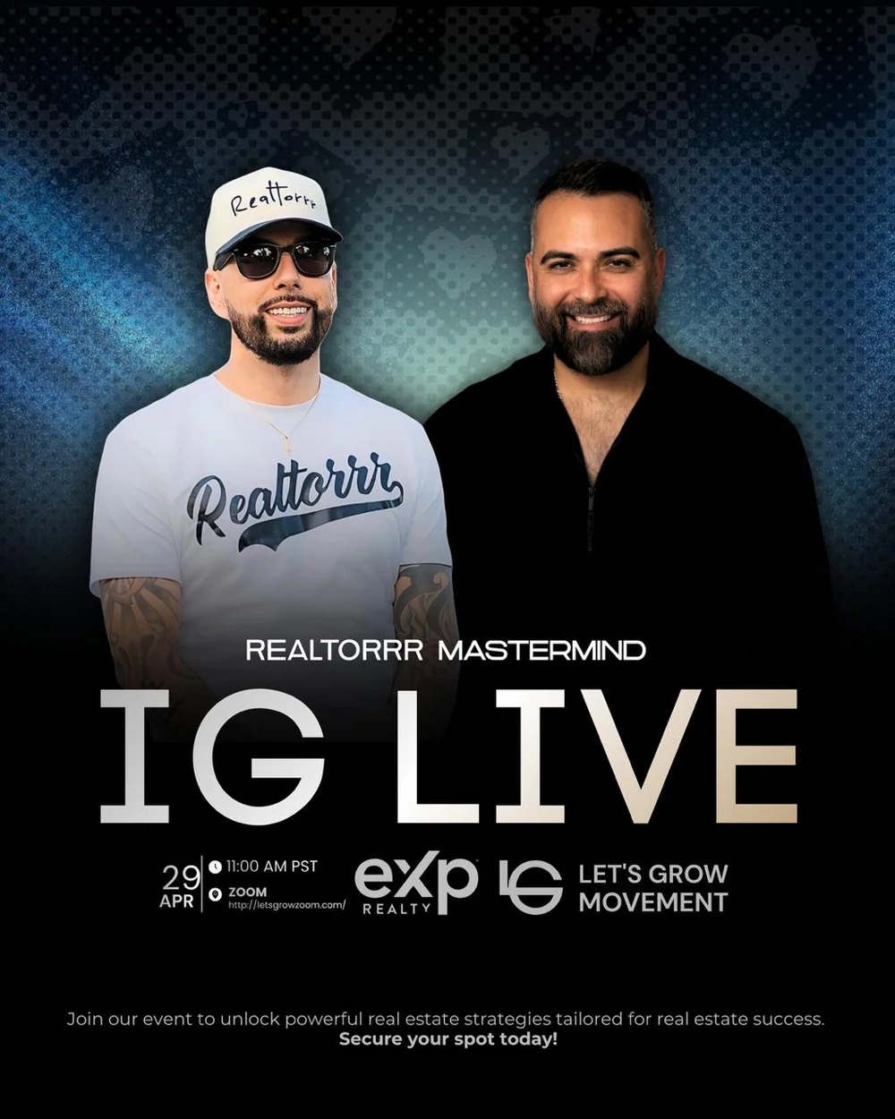 Original Let’s Grow Movement flyer: IG Live Mastermind