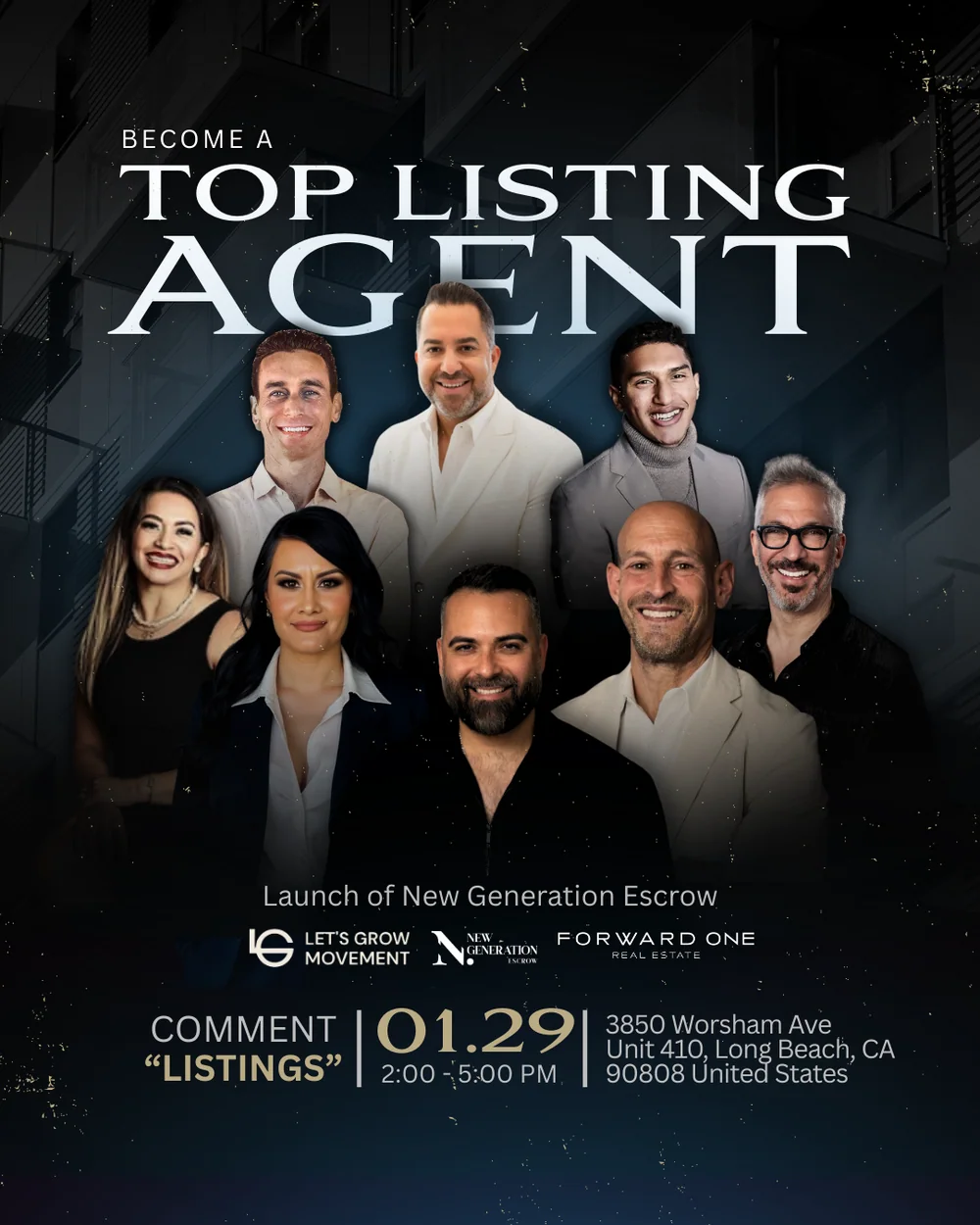 Original Let’s Grow Movement flyer: Become a Top Listing Agent